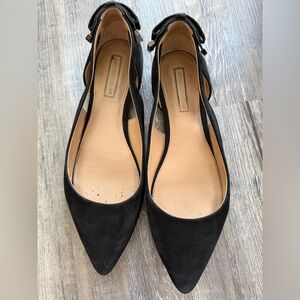 ANTONIO MELANI Black Suede Flats